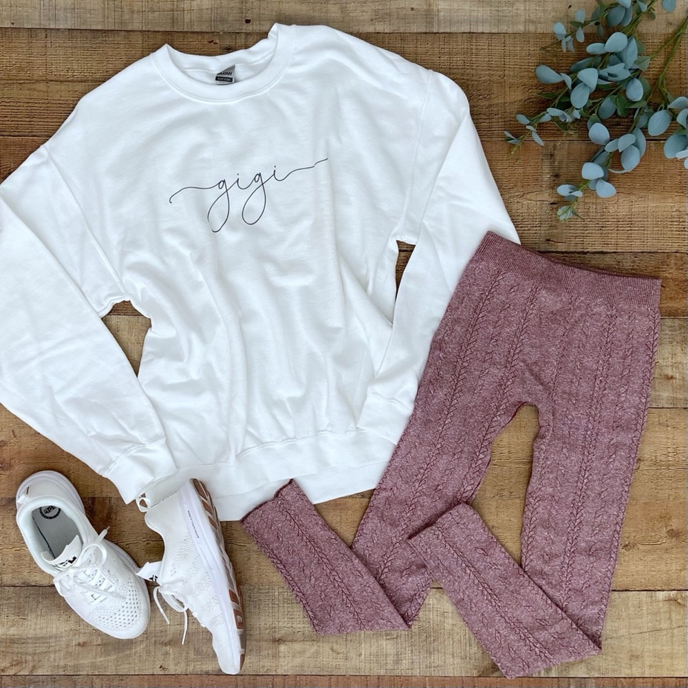 Textured Mid-Rise Leggings - Picture 1 of 6